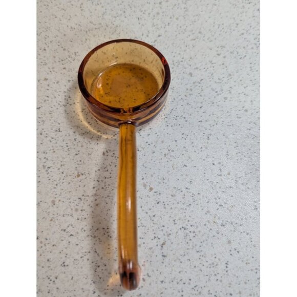 Vintage Amber Depression Glass Condiment/ Mayonnaise/Spoon/Ladle - Picture 4 of 5